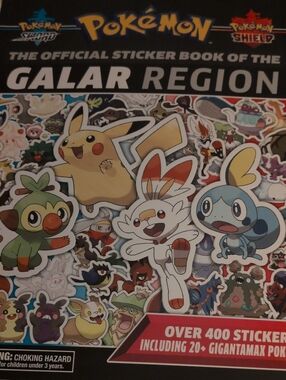 New Pokémon Galar Region Official Sticker Book Sword & Shield Generation